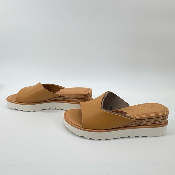 Franco Sarto Womens sz 7W Wide camel 'Chazz' Slide Wedge Sandal New - Picture 5 of 13
